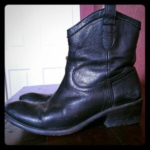 Frye Black Leather Booties